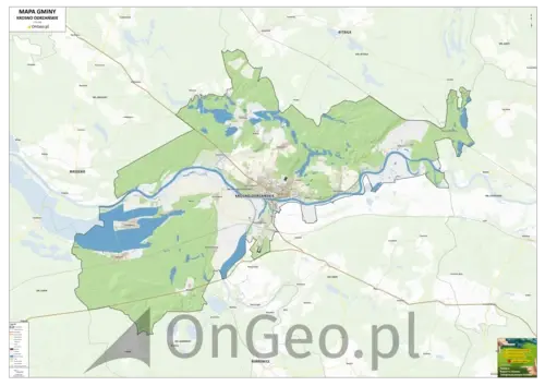 Mapa gminy Krosno Odrzańskie